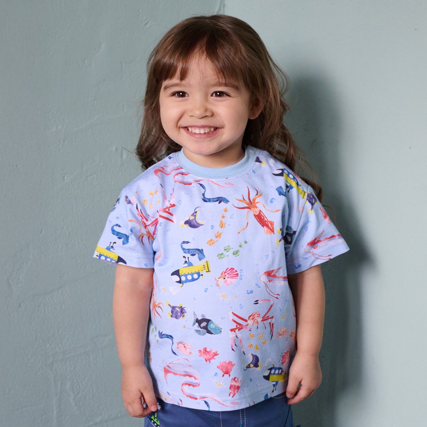 深海魚総柄半袖Tシャツ