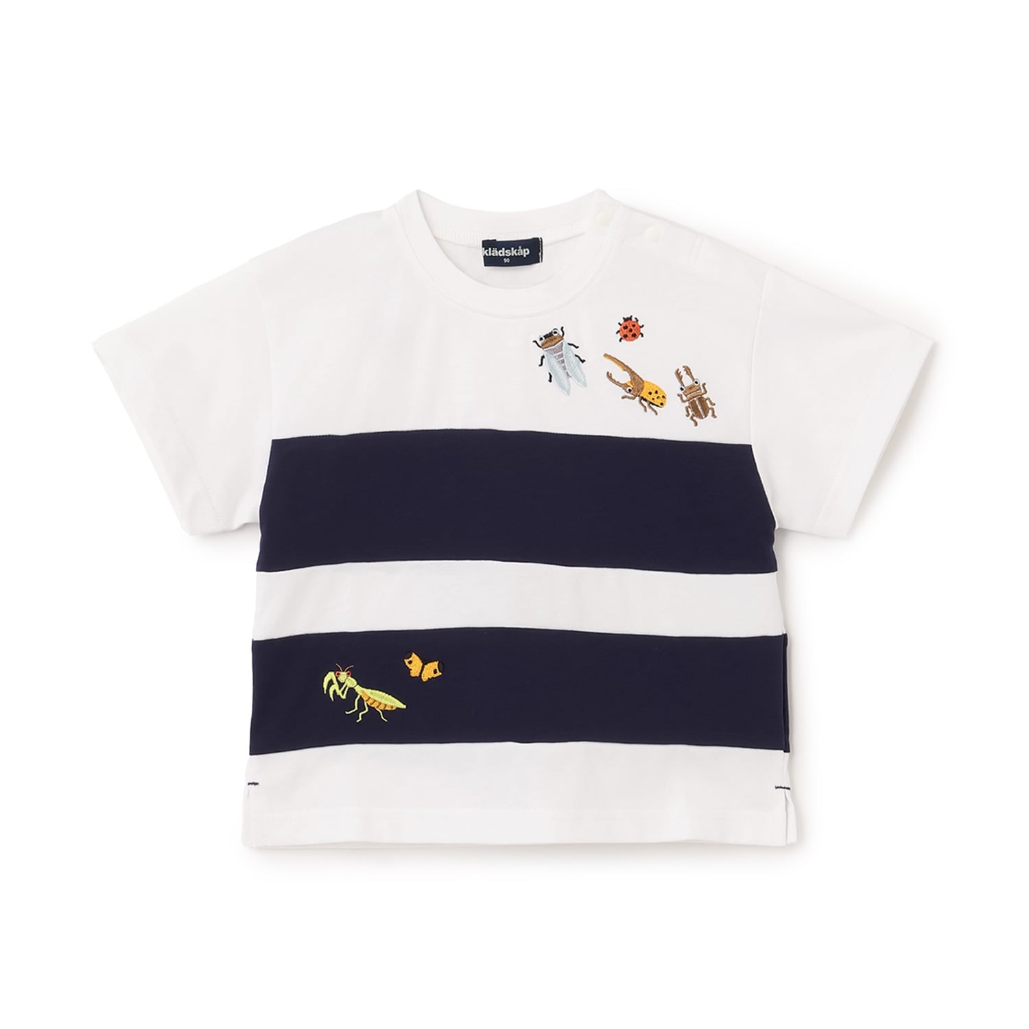 昆虫刺しゅう切替半袖Tシャツ