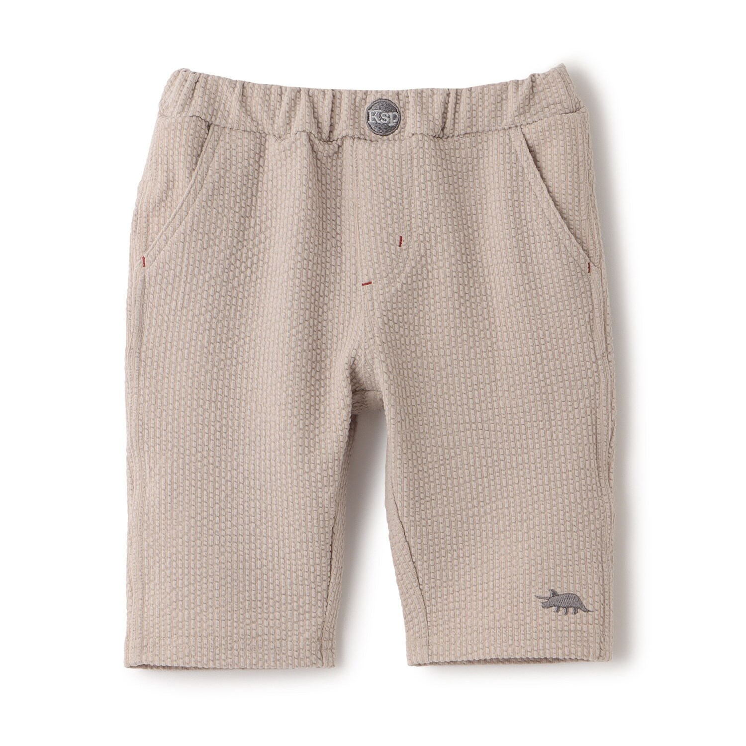 【人気商品再入荷】【直営店で取り扱い無し】ワンポイント刺しゅう6分丈パンツ