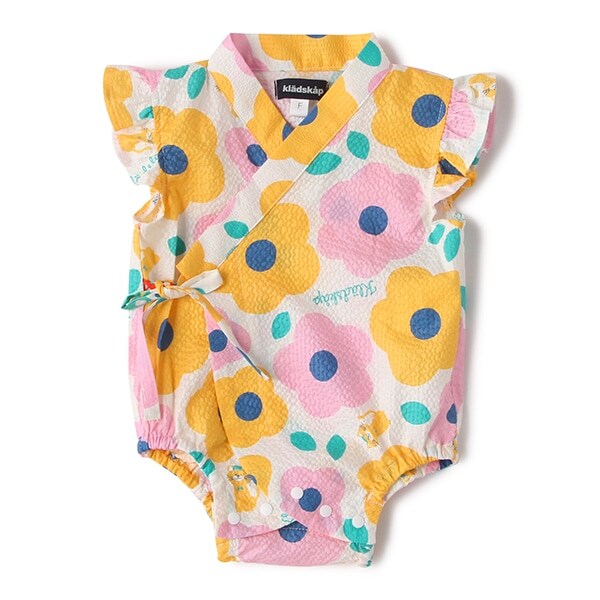 花ネコ柄甚平オール