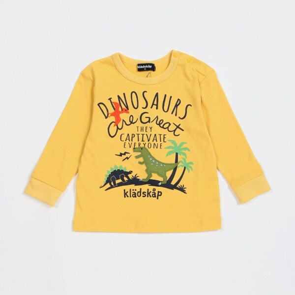 【人気商品再入荷】【直営店で取り扱い無し】恐竜+背中ギザギザ長袖Tシャツ