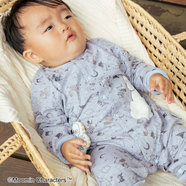 【MOOMIN】総柄カバーオール