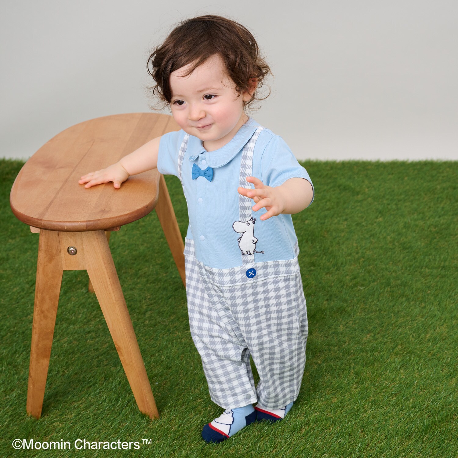 【MOOMIN】サスペンダー風カバーオール