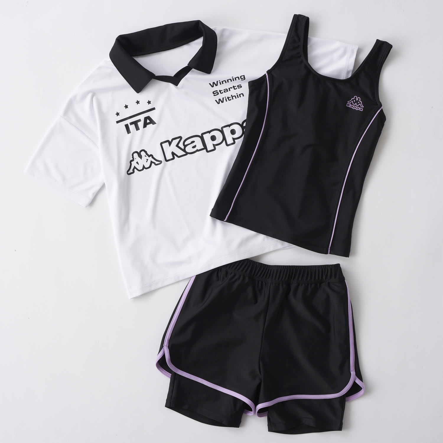 【Kappa】Tシャツセットオンスクール水着
