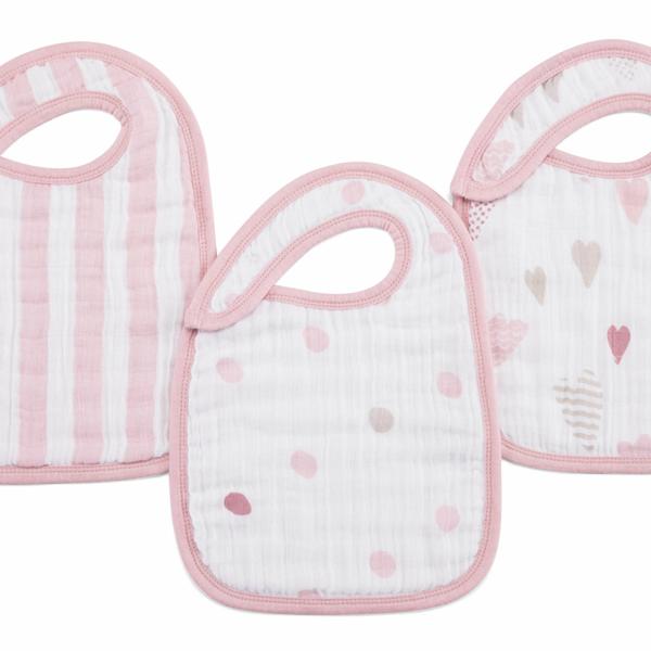 【aden + anais】スナップビブ/ハートブレイカー/3枚