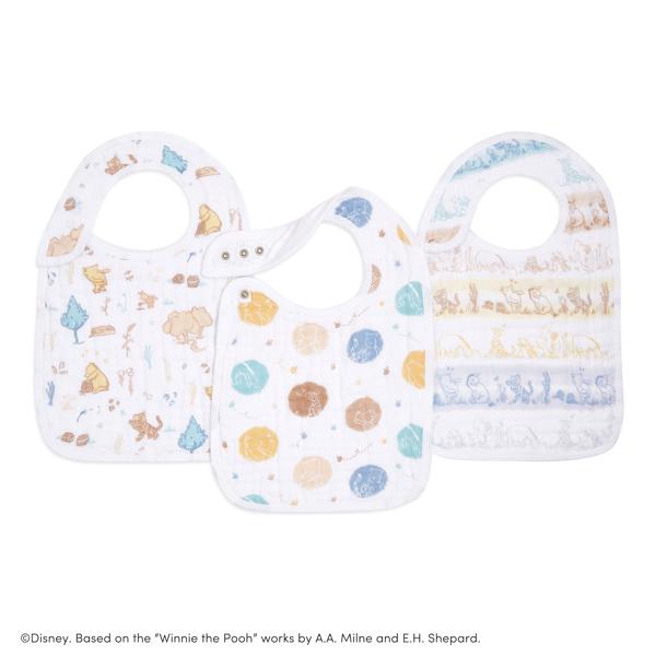 【aden + anais】スナップビブ/くまのプーさん/ウィニーインザウッズ/3枚