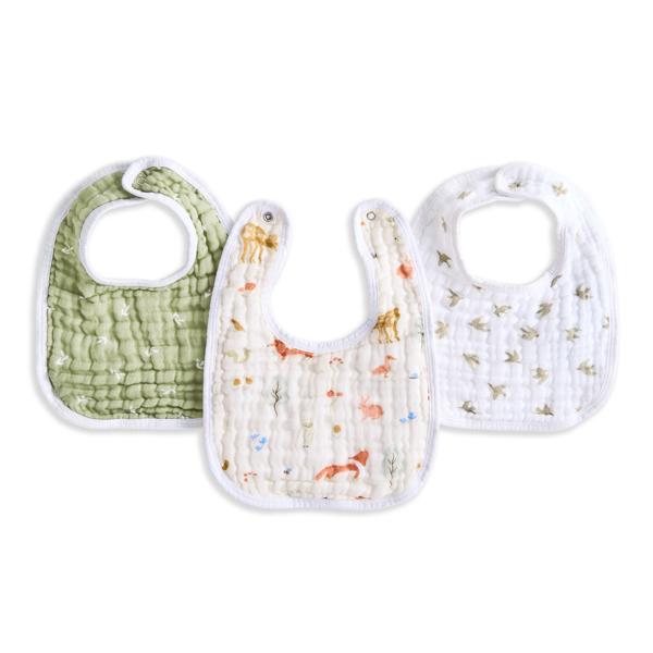 【aden + anais】スナップビブ/セージウッドランド/3枚