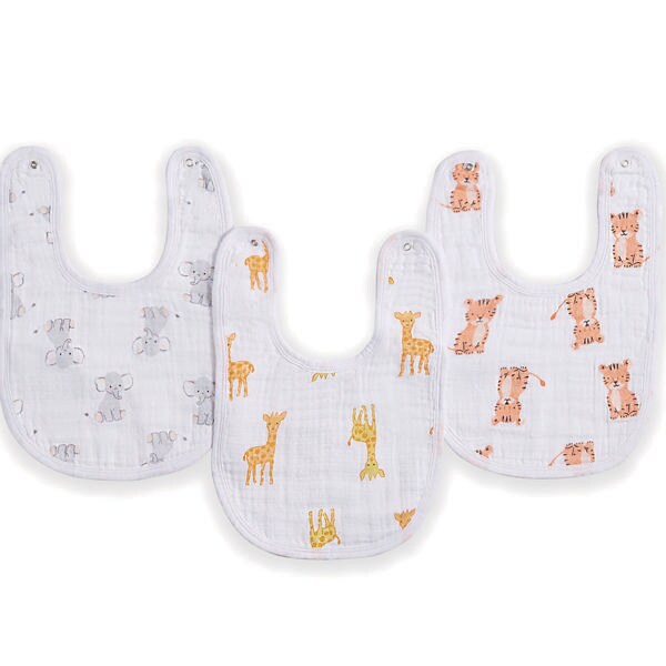 【aden + anais】スナップビブ/サファリベイブス/3枚