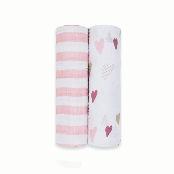 【aden + anais】スワドル/ハートブレイカー/2枚