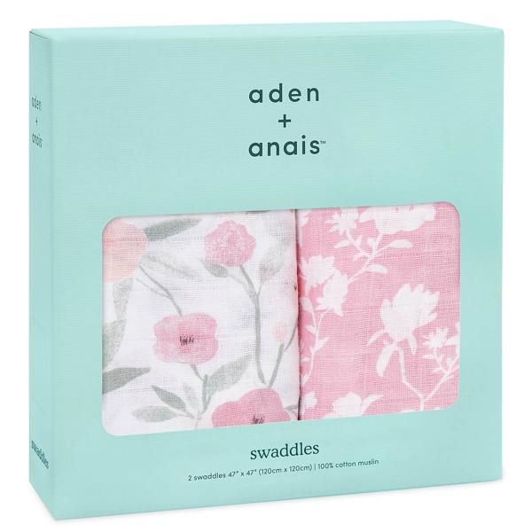 【aden + anais】スワドル/モンフルール/2枚