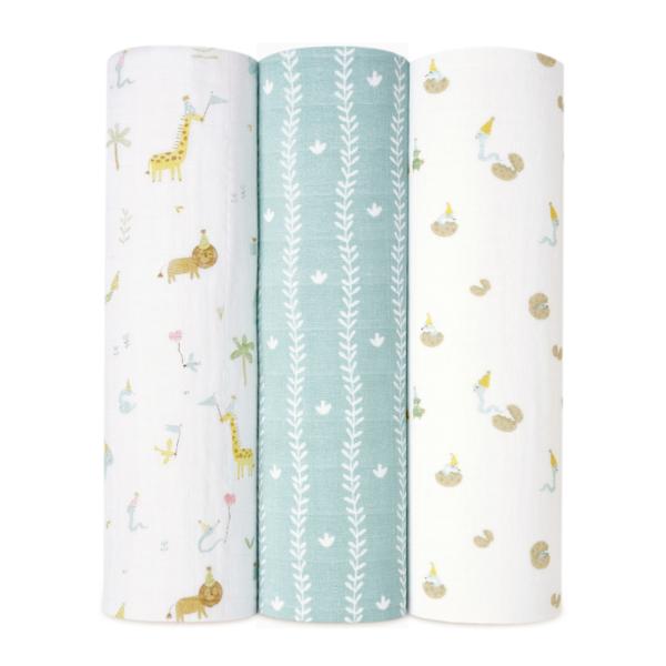 【aden + anais】スワドル/イヤーオブザスネイク/3枚