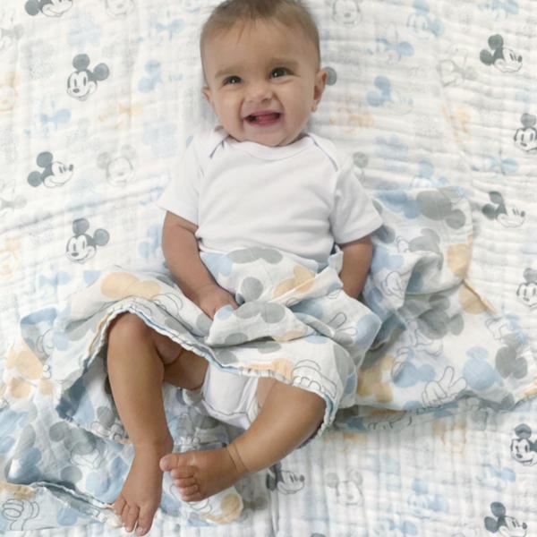 【aden + anais】スワドル/ミッキー+ミニー/3枚