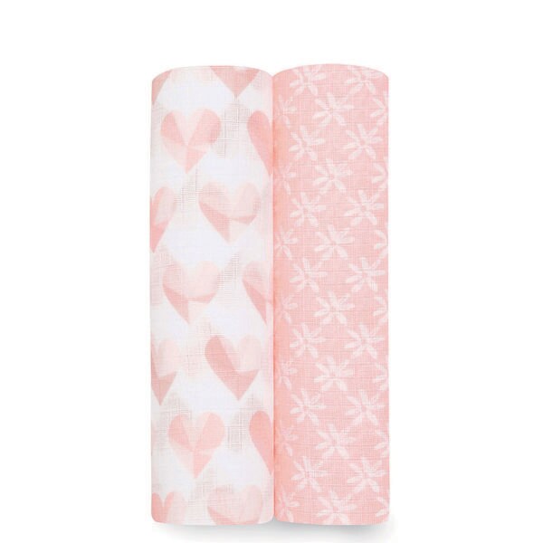 【aden + anais】スワドル/ピースオブマイハート/2枚