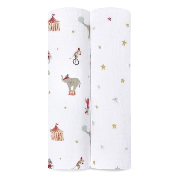 【aden + anais】スワドル/エレファントサーカス/2枚