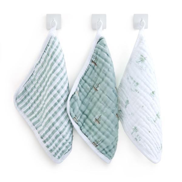 【aden + anais】ウォッシュクロス/セイリングシーズ/オーガニック/3枚