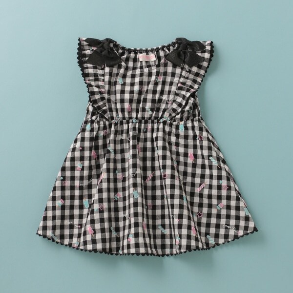 アイスキャンディー柄肩リボンチュニック