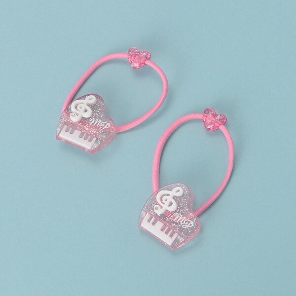 ラメ入りピアノヘアポニー2個セット