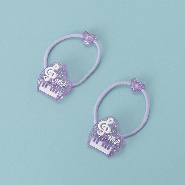 ラメ入りピアノヘアポニー2個セット