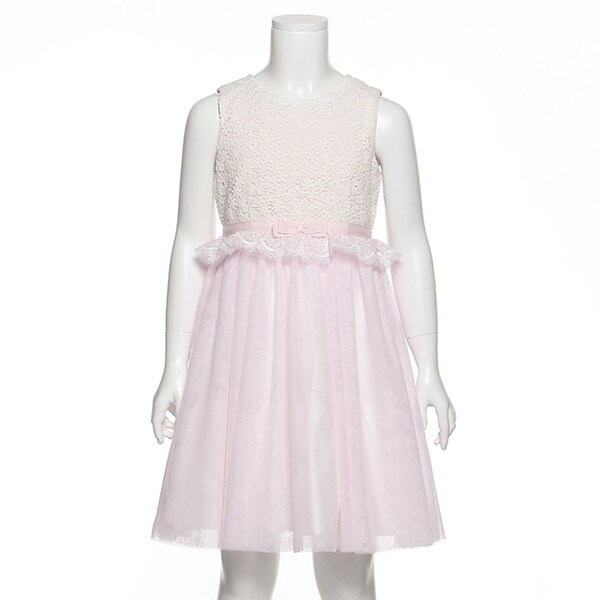 チュール切り替えワンピース