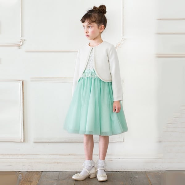 チュール切り替えワンピース