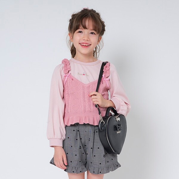 ニットキャミ＆長袖Ｔシャツセット