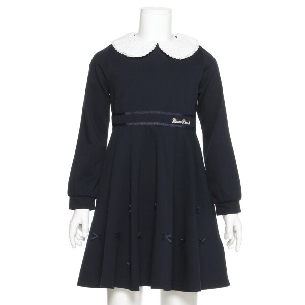 衿つきリボンカットワンピース