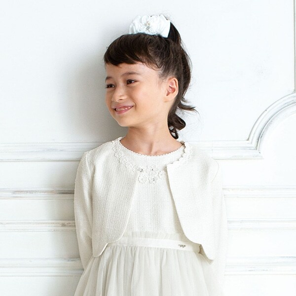 ファンシーツィード裾スカラップジャケット