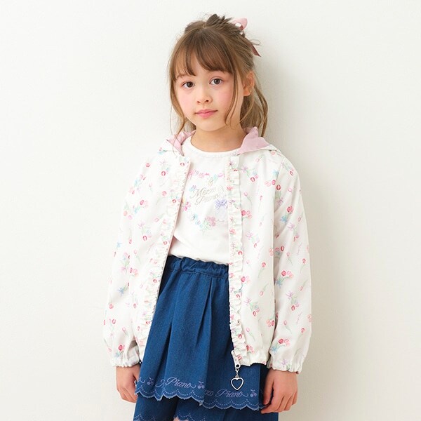 チューリップ柄リバーシブルブルゾン