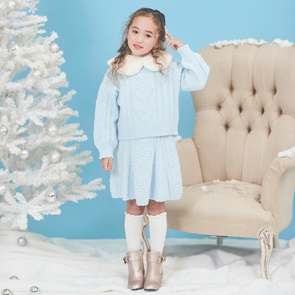 ハートポップコーンニット　セットアップ