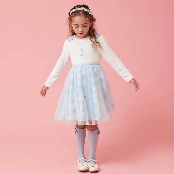 遊園地柄　ドッキングワンピース