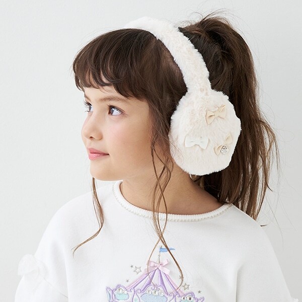 リボンフェイクファー　イヤマフ