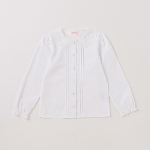 スカラップ衿　カットブラウス