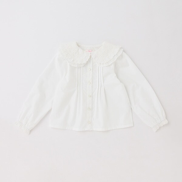 レースダブルカラー　ブラウス