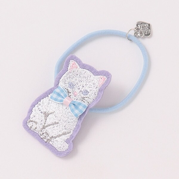 ネコチャン刺しゅう　ヘアポニー