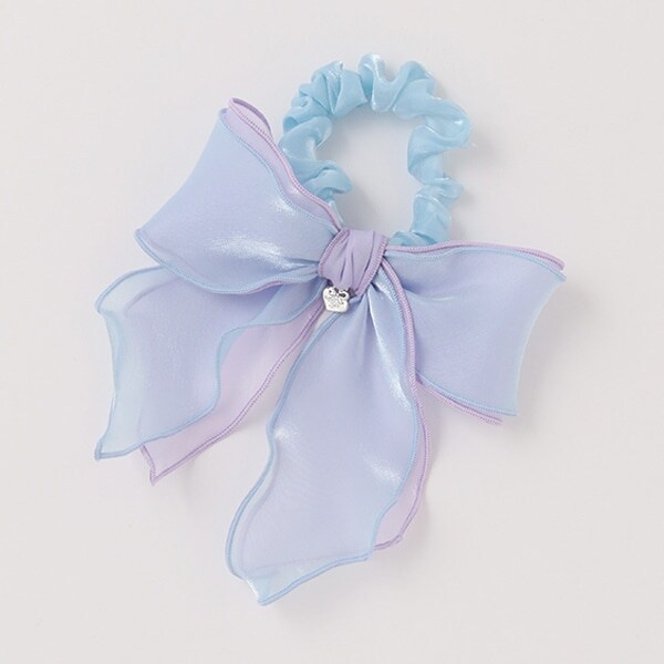 オーガンジーフリルリボン　シュシュ【日本製】