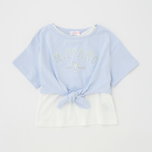 前結びカレッジロゴTシャツ＆タンクトップセット