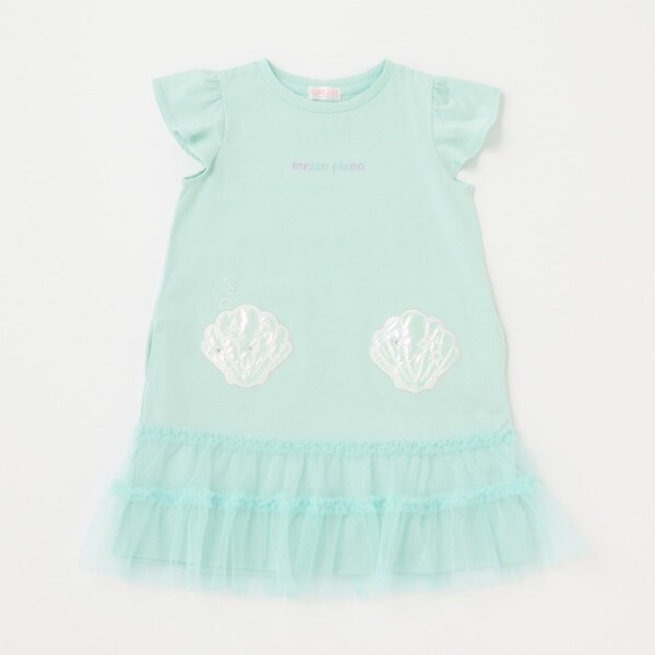 シェルアップリケ　カットワンピース