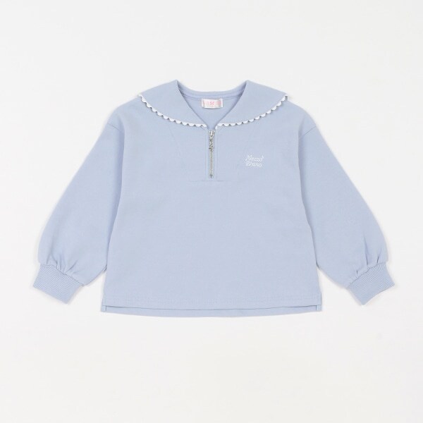 ピアノセーラーカラー　ハーフジッププルオーバー