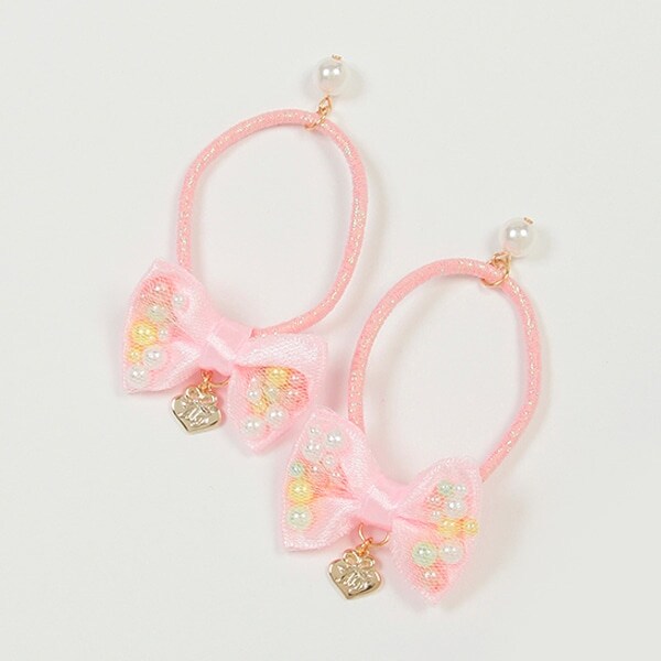 カラフルリボン　ヘアポニー2個セット