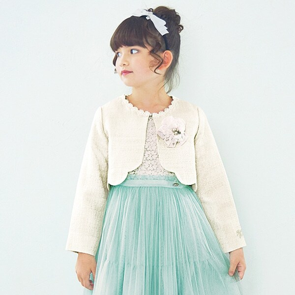 ファンシーツィード　裾スカラップジャケット