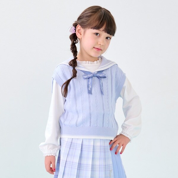 セーラーニットベスト＆長袖Tシャツセット