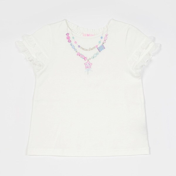 キャンディネックレス刺しゅう　半袖Tシャツ