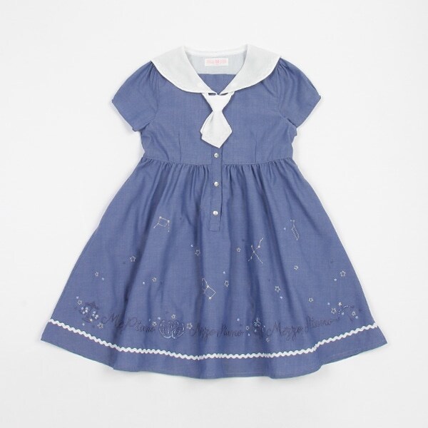 星座刺しゅう　セーラーワンピース