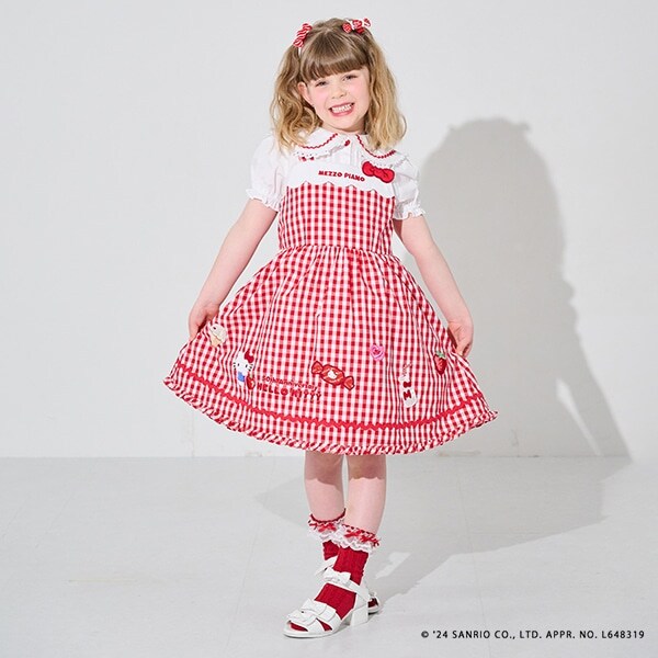 【Hello Kitty 50th】ギンガム ジャンパースカート