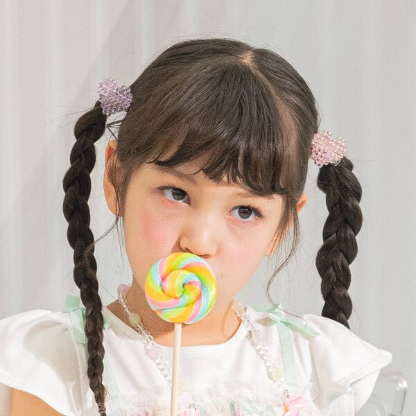 プチプチハート　ヘアポニー2個セット