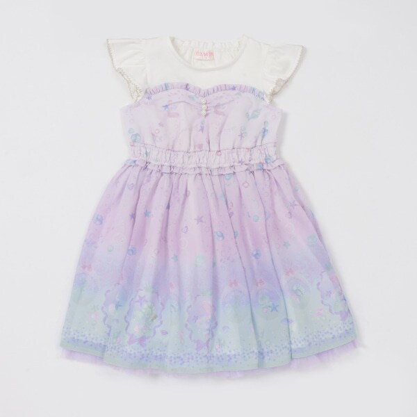 シェル柄ワンピース