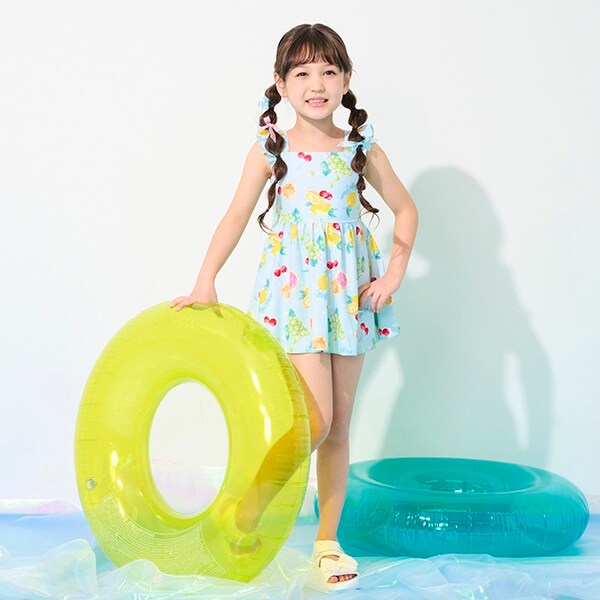 【SWIM】フルーツ柄セパレート　ワンピース水着