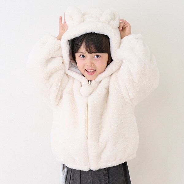 リバーシブルどうぶつ　フェイクファーブルゾン