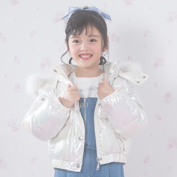 オーロラ生地　ショートダウン