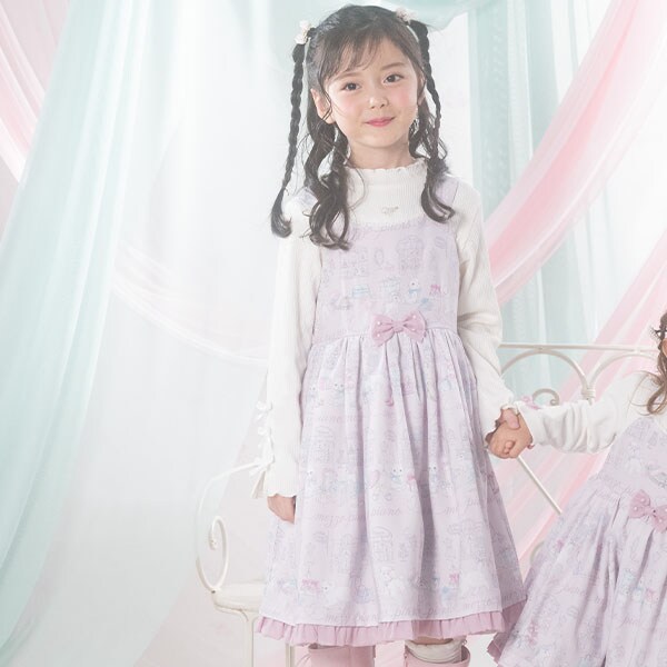 ショッピング柄　キャミワンピース